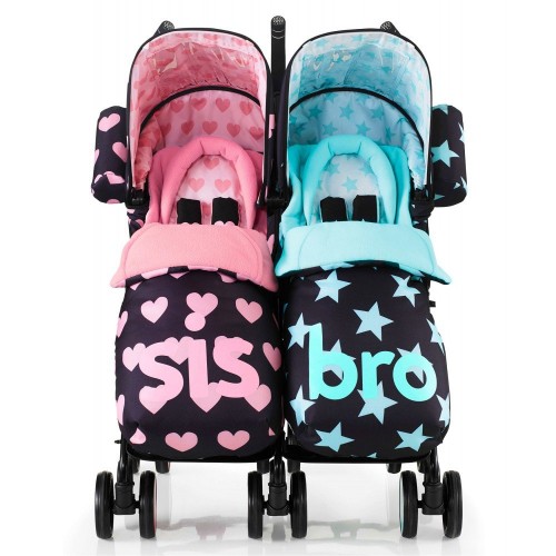 Bro and sis double pram hotsell