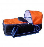 Люлька-переноска для коляски / сине-оранжевый					