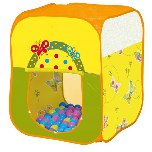 Ching-Ching Игровой дом «Бабочки» + 100 шаров / цвет желто-зеленый