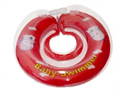 Круг на шею для купания Baby Swimmer BS12R, красный (полуцвет), (6-36 кг)