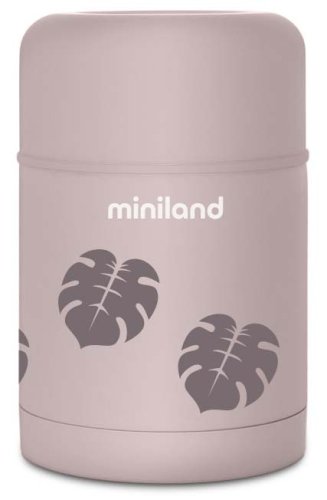Miniland Термос для еды Terra Thermos, 600 мл / цвет бежевый-листья
