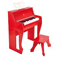 Hape Музыкальная игрушка Пианино с табуреткой / цвет  красный					