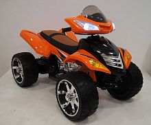 RiverToys Детский электроквадроцикл Е005КХ-А оранжевый (кожа)