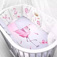 Луняшки Комплект в кроватку "Фламинго" 6 предметов					