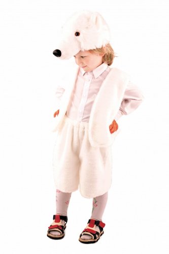 Карнавальный костюм /  Медведь полярный / возраст на 5-6 лет / рост 116 см