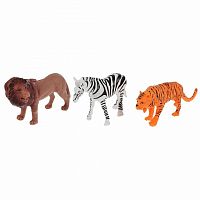 Играем Вместе Игровой набор пластизоль Животные Африки (лев, зебра, тигр)