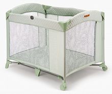 Happy Baby Манеж-кроватка WILSON, складной, с колёсами/ зеленый					