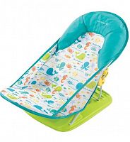 Summer infant Лежак с подголовником для купания Deluxe Baby Bather / цвет бирюзовый с морскими обитателями для купания младенца