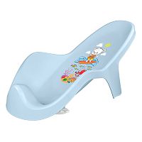 Пластишка горка для купания детей с декором / цвет светло-голубой для купания младенца