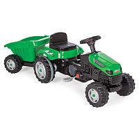 Pilsan Педальная машина "Tractor" с прицепом, цвет / зеленый					