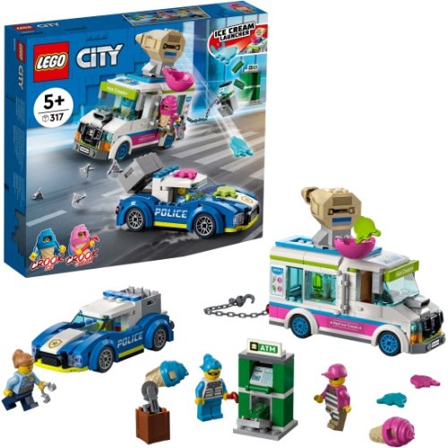 Lego City Конструктор "Погоня полиции за грузовиком с мороженым" 60314