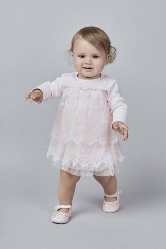 Choupette Платье кружевное розовый / рост 68 см