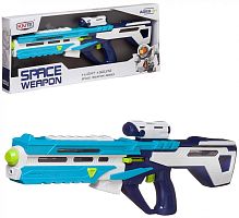 Abtoys Бластер Space Weapon со световыми и звуковыми эффектами / цвет голубой, белый					