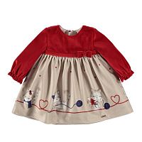 Mayoral Платье для девочки / возраст 6-9 месяцев / цвет бордовый
