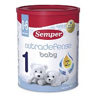 Semper Молочная Смесь Nutradefense Baby 1, с рождения, 400г. 