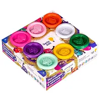 Genio Kids Набор для детской лепки Тесто-пластилин с блестками, 8 цветов / разноцветный					