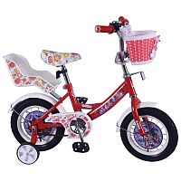 Велосипед детский Enchantimals 12", цвет / коралловый-белый					