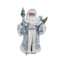 Новогодняя фигурка / Дед Мороз в голубом костюме / 41 см					