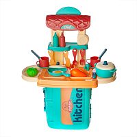 Junfa Игровой набор в чемоданчике Кухня маленького шеф-повара / цвет голубой					