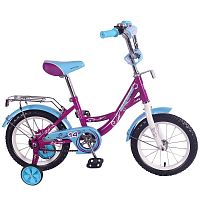 265170   Велосипед детский 14" Mustang со страховочными колесами / цвет фиолетовый/голубой					