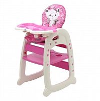 Polini kids стульчик-трансформер для кормления 460 / цвет розовый
