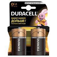Батарейки алкалиновые DURACELL Basic D 1.5V LR20 / блистер 2 шт