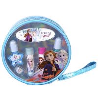 Frozen Игровой набор детской декоративной косметики для губ и ногтей в косметичке круглой.