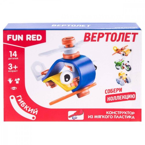 Fun Red Конструктор гибкий Вертолет 14 деталей