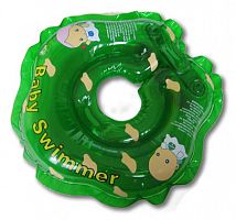Круг на шею для купания Baby Swimmer BS21G, зеленый (полноцвет), (3-12 кг)