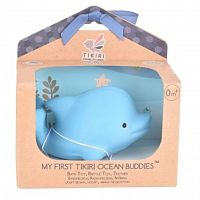 Tikiri Игрушка прорезыватель/для ванны из каучука Дельфин в подарочной упаковке