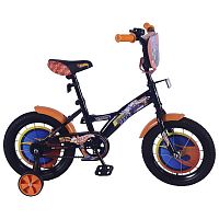 Велосипед детский двухколесный "Hot Wheels" 14", цвет / черный-оранжевый