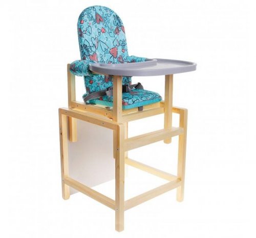 Вилт Стол-стул для кормления СТД 07 бирюзовый (серая)