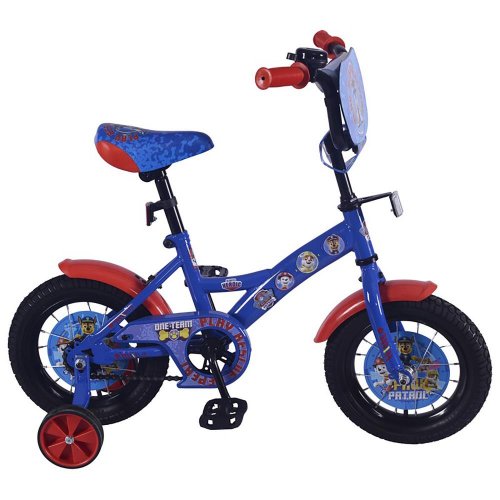 Велосипед детский 12" "Щенячий патруль", цвет синий-красный
