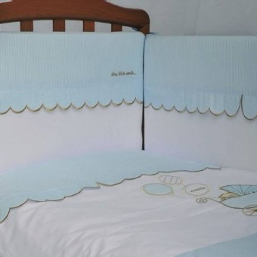 Комплект для детской кроватки Улыбка 7 предметов голубой