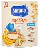 Nestle Каша молочная овсяная груша-банан, с 6 месяцев, 200 г					