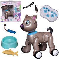 Junfa Toys Интерактивная игрушка Умный питомец Котенок / цвет коричневый					