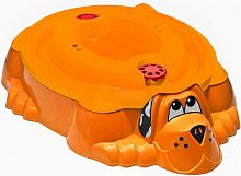 Marian Plast Бассейн-Собачка с крышкой (Оранжевый)
