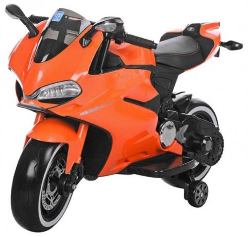 RiverToys Детский электромотоцикл А001АА оранжевый