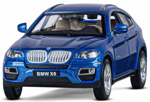 Автопанорама Металлическая лицензионная машинка BMW X6 / цвет синий