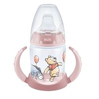 Nuk FC+ Обучающая бутылочка Дисней Винни с силиконовой насадкой, 150 мл / цвет розовый					