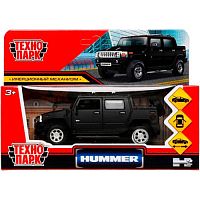 Технопарк Машина металлическая Hummer H2 Пикап 12 см, двери, багажник открываются/ матовый черный 					