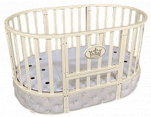 Антел Кровать детская "Северянка"  (4) 6 в 1, универсальный маятник/колесо /цвет слоновая кость