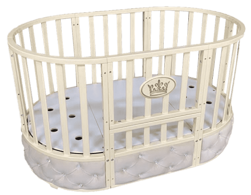Антел Кровать детская "Северянка"  (4) 6 в 1, универсальный маятник/колесо /цвет слоновая кость