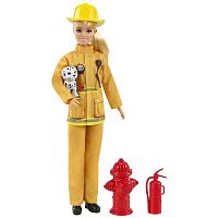 Barbie Кукла Барби "Пожарный", в пожарной форме с аксессуарами					