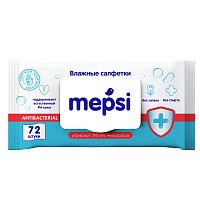 Mepsi Антибактериальные влажные салфетки, 72 шт.