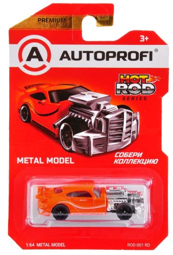 Autoprofi Машинка коллекционная металлическая Hot Rod Cars / цвет оранжевый