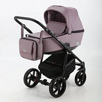 Bebe-mobile Детская коляска 2 в 1 Gusto Deluxe / цвет GU118 сирень-пудра, перфарированная кожа