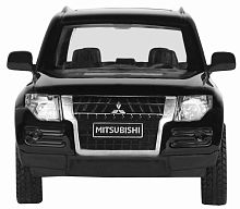 Автопанорама Металлическая лицензионная машинка Mitsubishi Pajero 4WD turbo / цвет черный					