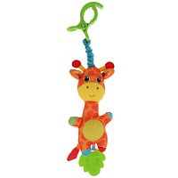 Умка Текстильная игрушка-погремушка Жирафик на блистере 307503 / цвет оранжевый					