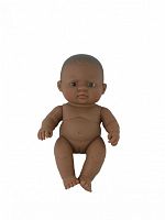 Miniland Пупс Девочка африканка 21 см baby doll african girl 21 cm. polybag.31144